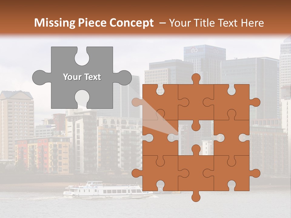 A Picture Of A City With A Sky Line In The Background PowerPoint Template