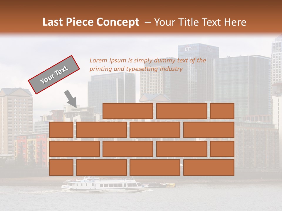 A Picture Of A City With A Sky Line In The Background PowerPoint Template