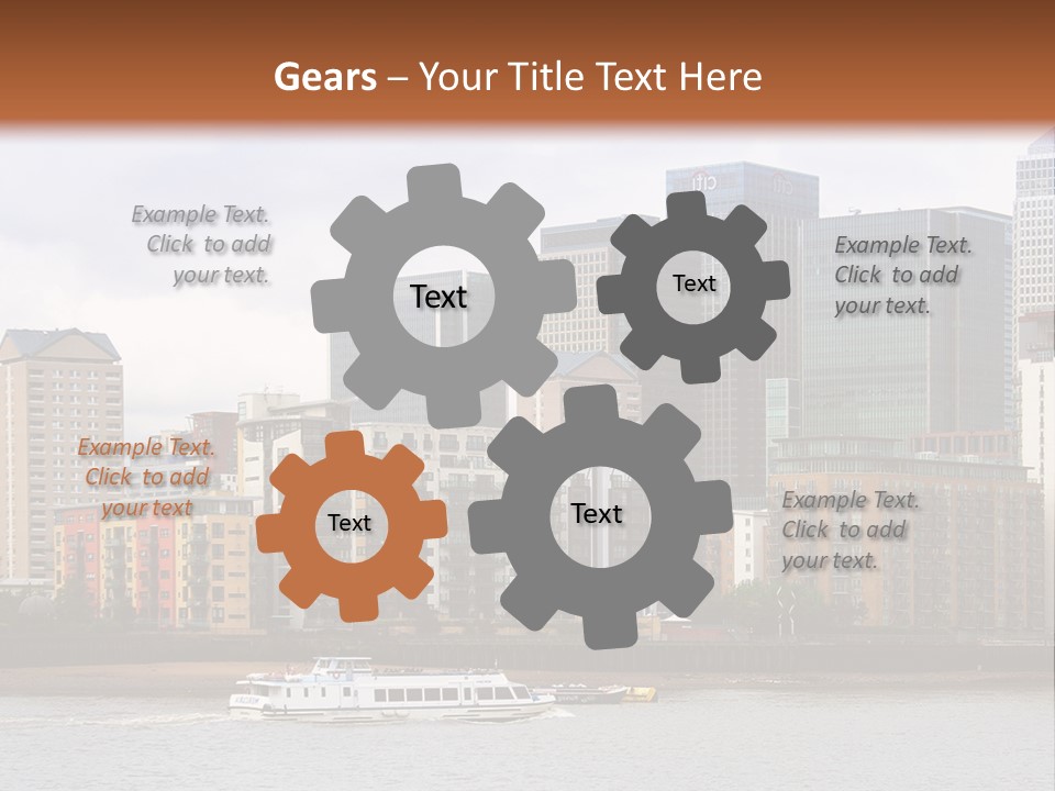 A Picture Of A City With A Sky Line In The Background PowerPoint Template