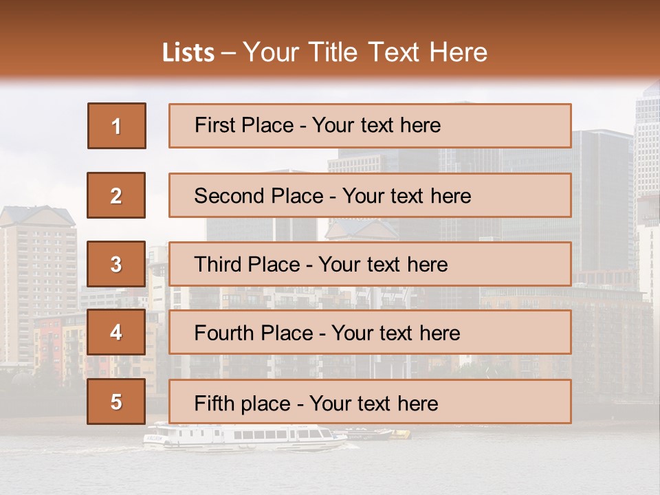 A Picture Of A City With A Sky Line In The Background PowerPoint Template