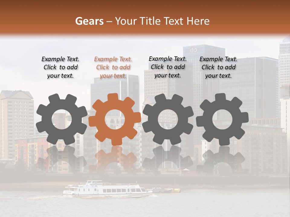 A Picture Of A City With A Sky Line In The Background PowerPoint Template