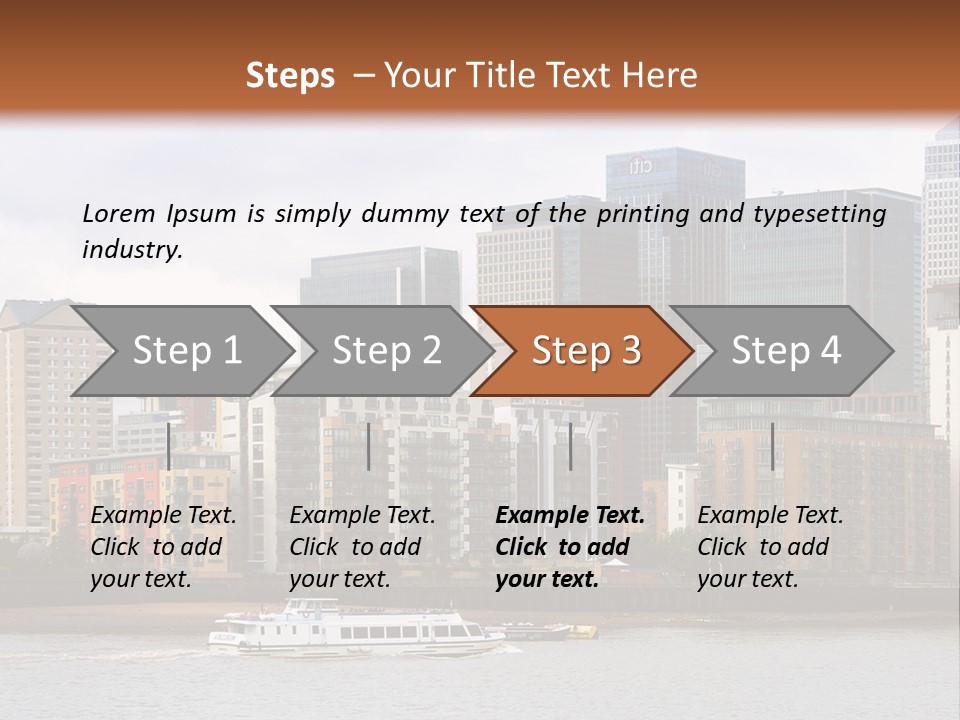 A Picture Of A City With A Sky Line In The Background PowerPoint Template