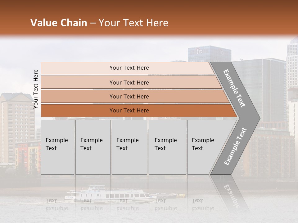 A Picture Of A City With A Sky Line In The Background PowerPoint Template