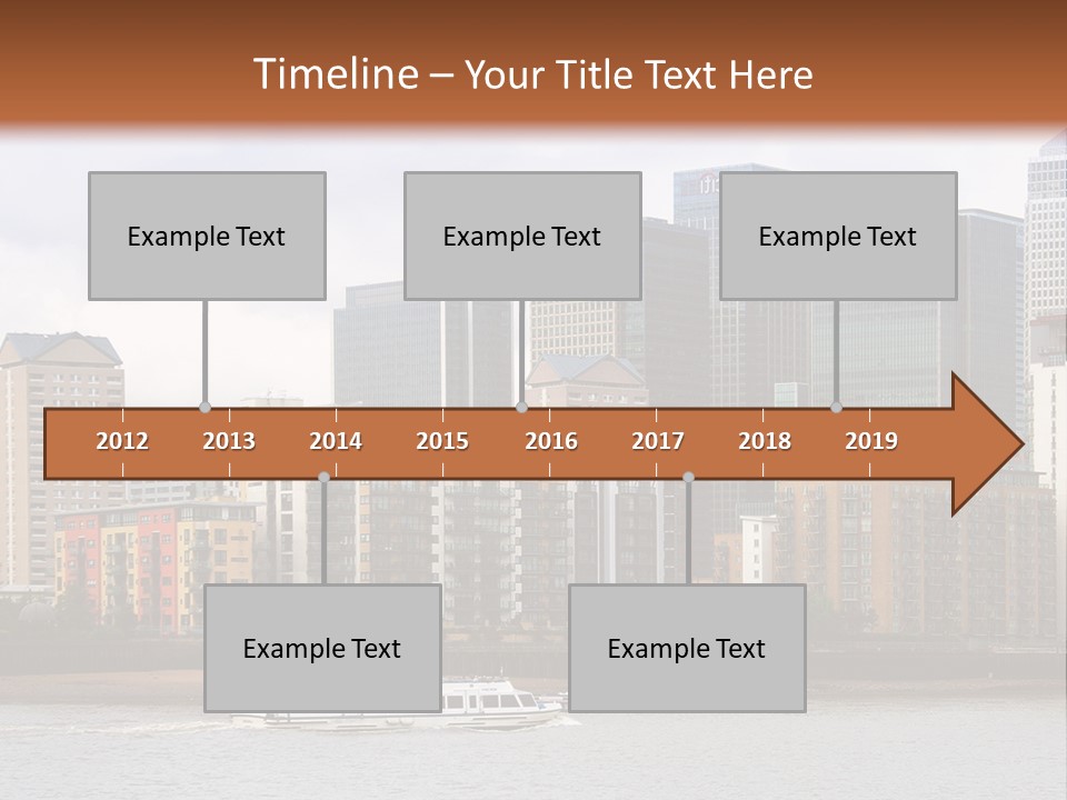 A Picture Of A City With A Sky Line In The Background PowerPoint Template
