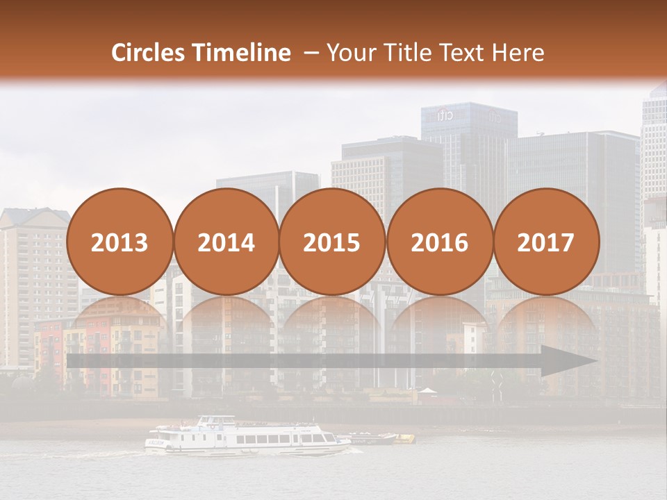 A Picture Of A City With A Sky Line In The Background PowerPoint Template