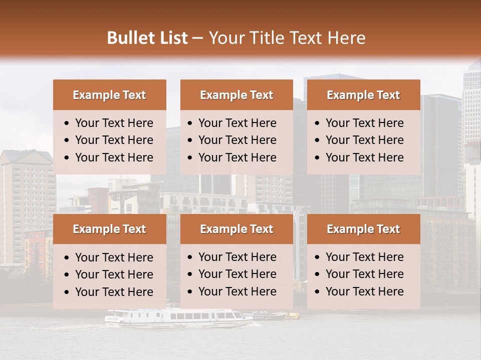 A Picture Of A City With A Sky Line In The Background PowerPoint Template