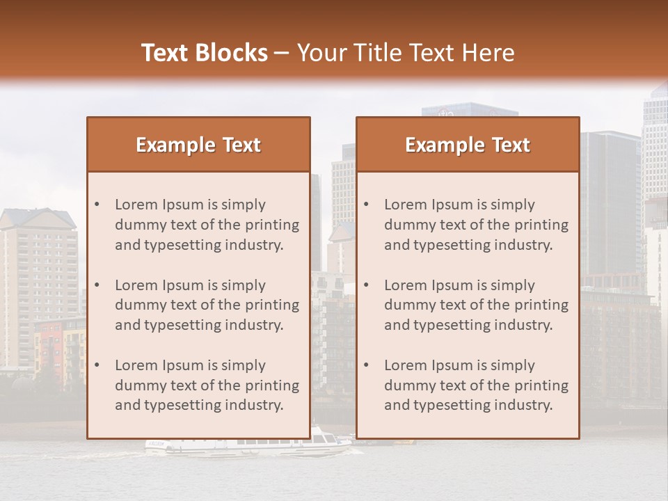 A Picture Of A City With A Sky Line In The Background PowerPoint Template
