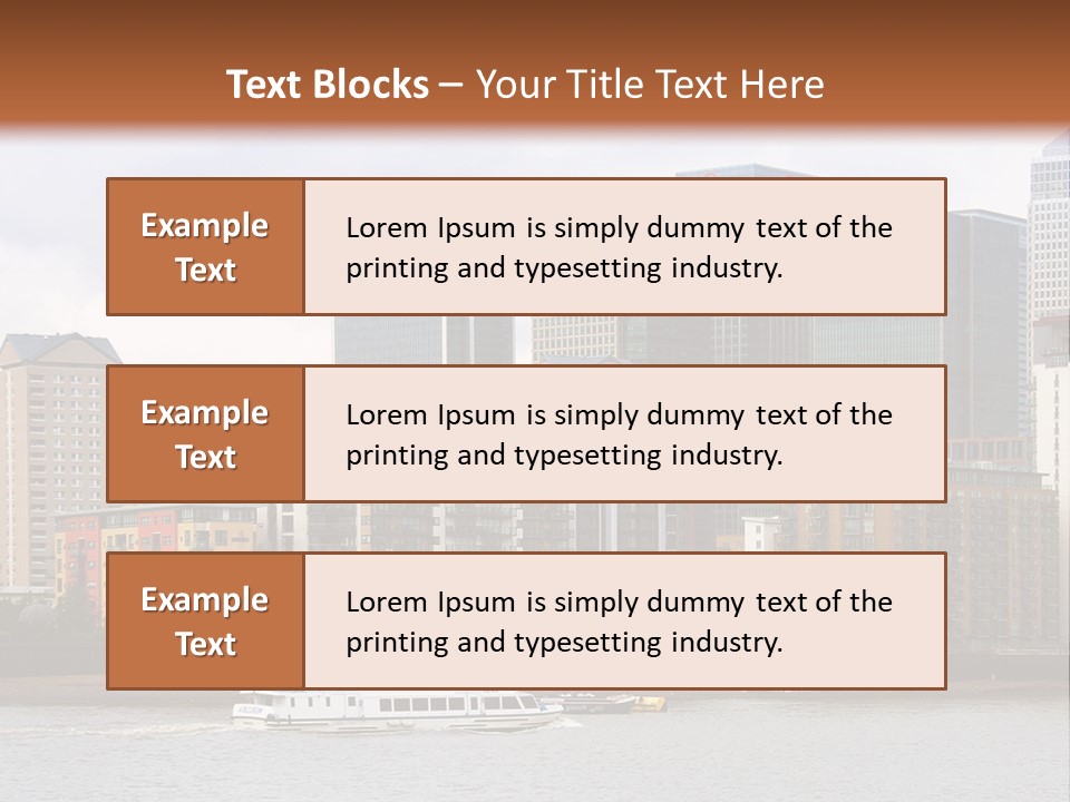 A Picture Of A City With A Sky Line In The Background PowerPoint Template