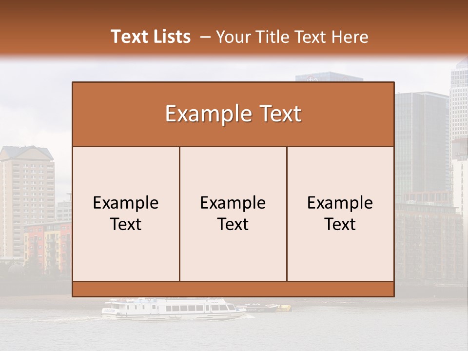 A Picture Of A City With A Sky Line In The Background PowerPoint Template