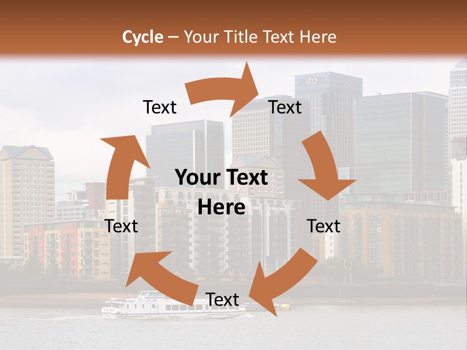 A Picture Of A City With A Sky Line In The Background PowerPoint Template