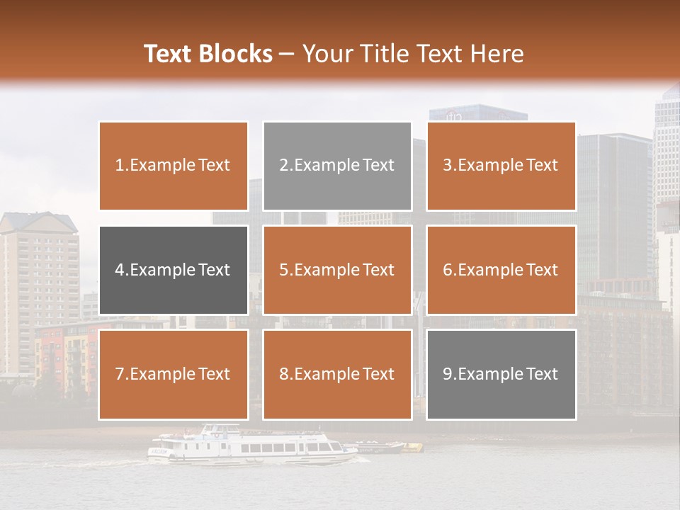 A Picture Of A City With A Sky Line In The Background PowerPoint Template