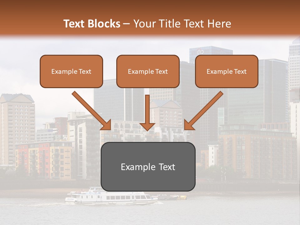 A Picture Of A City With A Sky Line In The Background PowerPoint Template