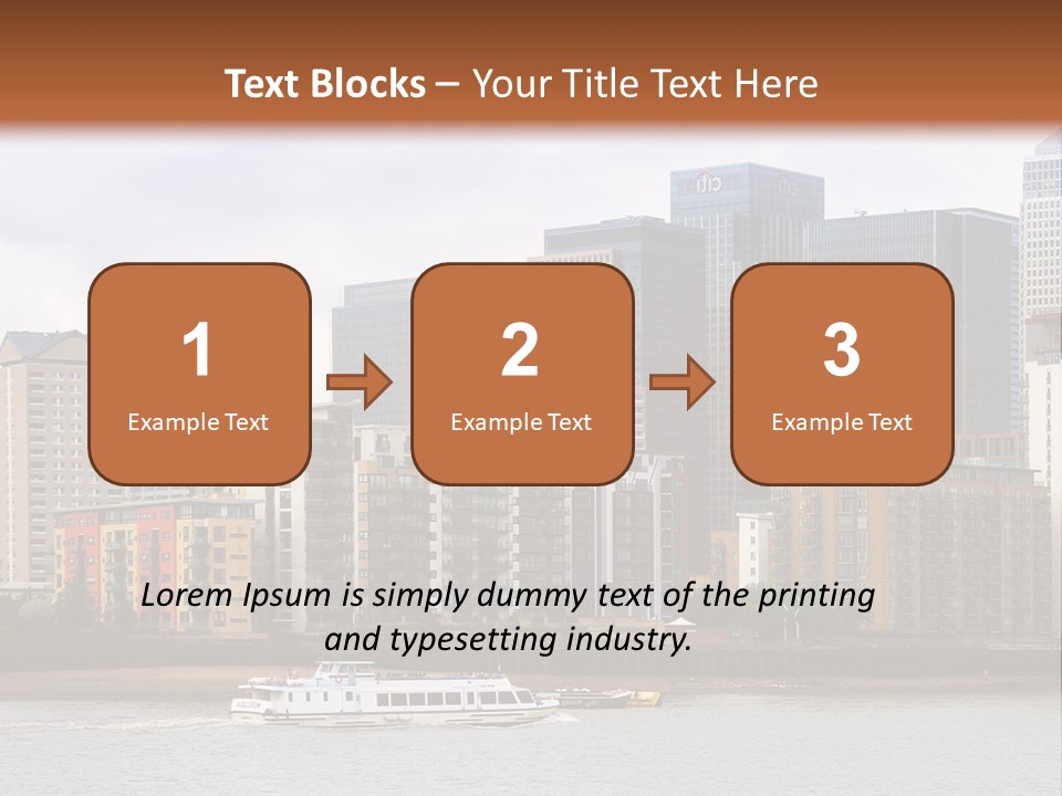 A Picture Of A City With A Sky Line In The Background PowerPoint Template