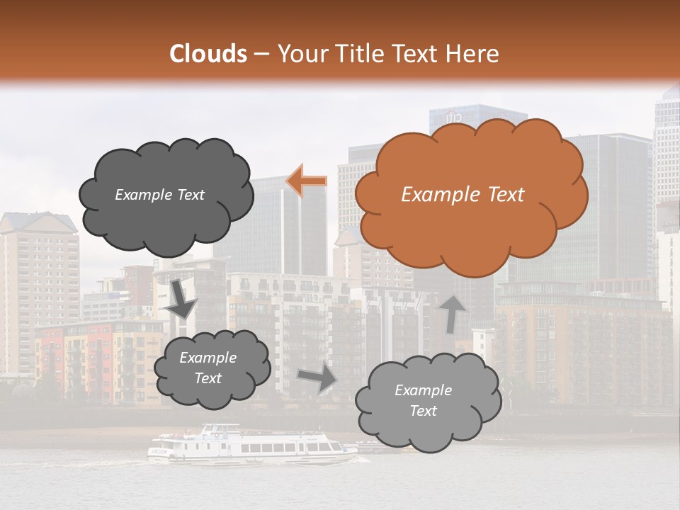 A Picture Of A City With A Sky Line In The Background PowerPoint Template