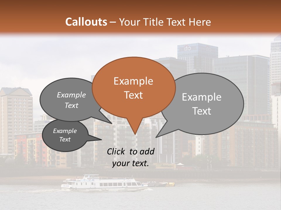 A Picture Of A City With A Sky Line In The Background PowerPoint Template