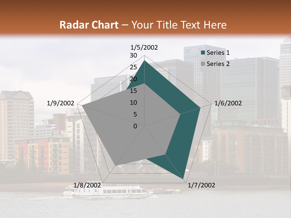 A Picture Of A City With A Sky Line In The Background PowerPoint Template