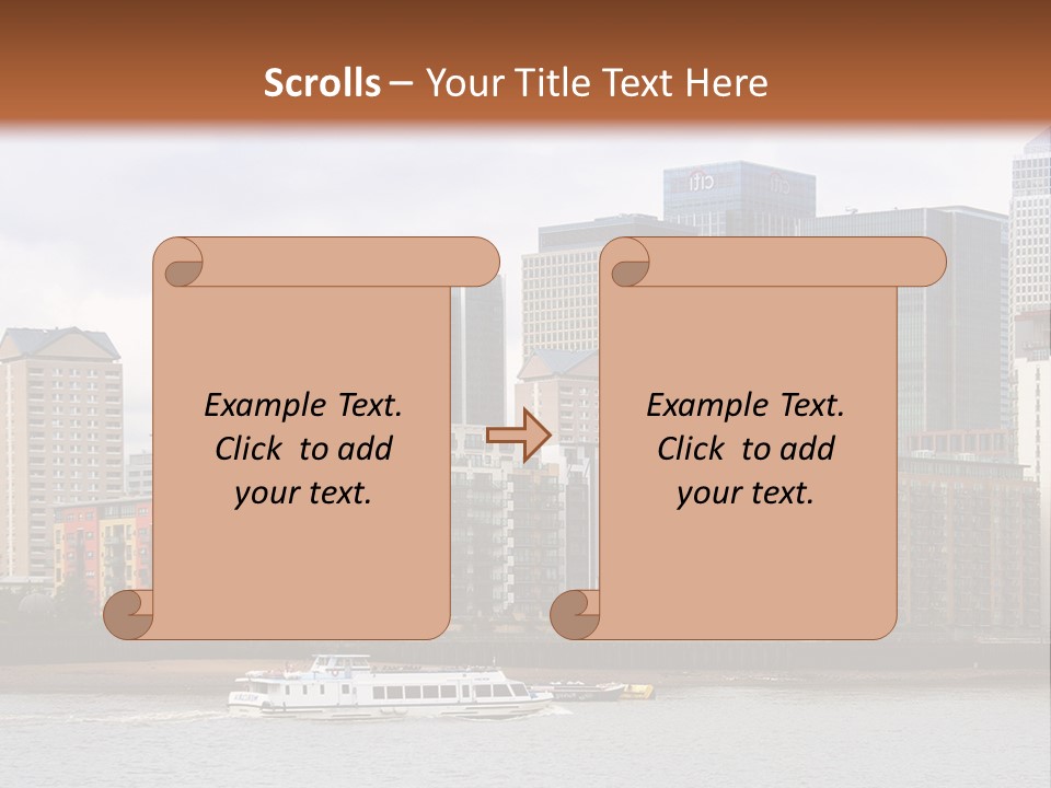 A Picture Of A City With A Sky Line In The Background PowerPoint Template