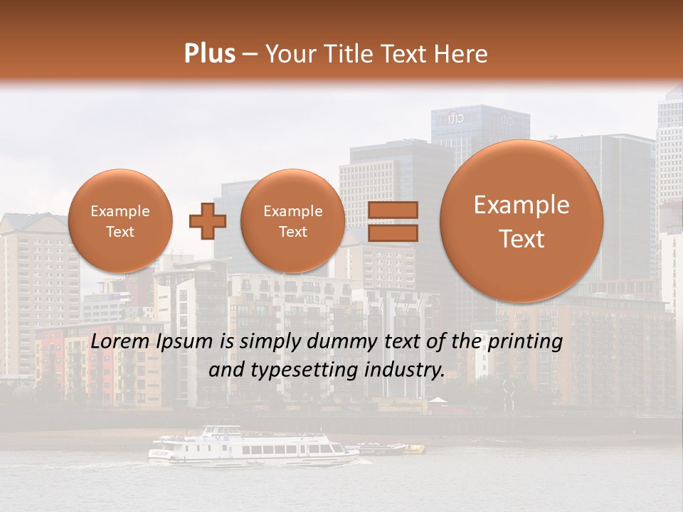 A Picture Of A City With A Sky Line In The Background PowerPoint Template