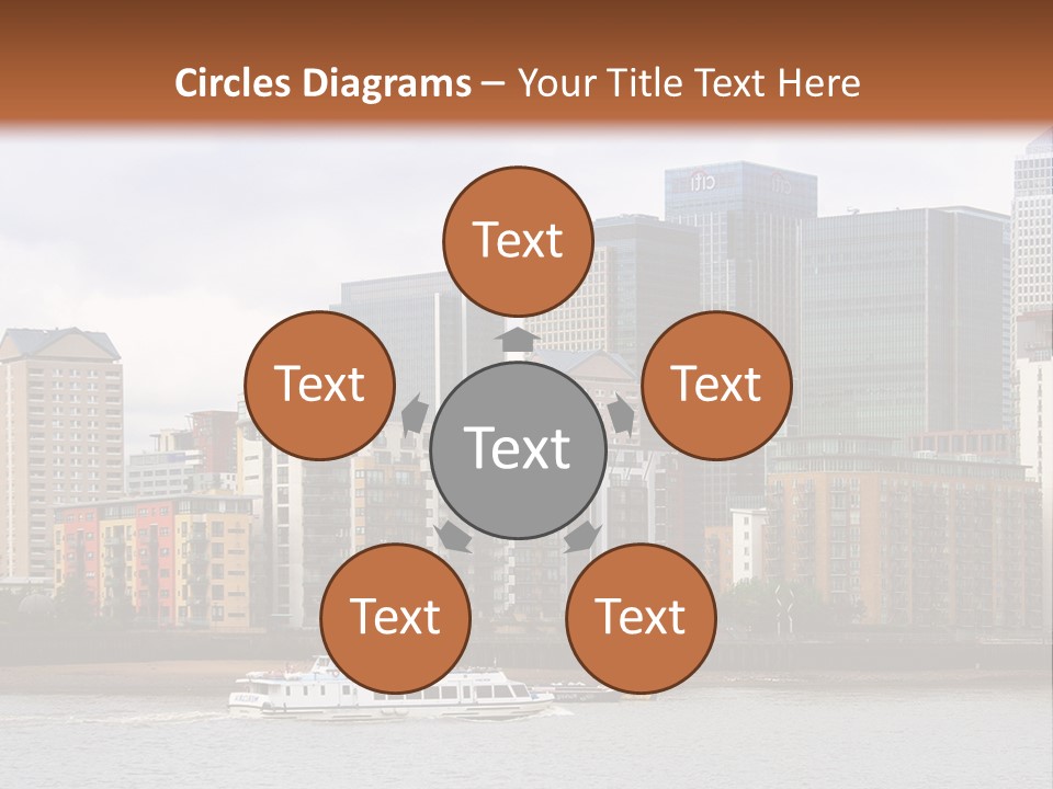 A Picture Of A City With A Sky Line In The Background PowerPoint Template