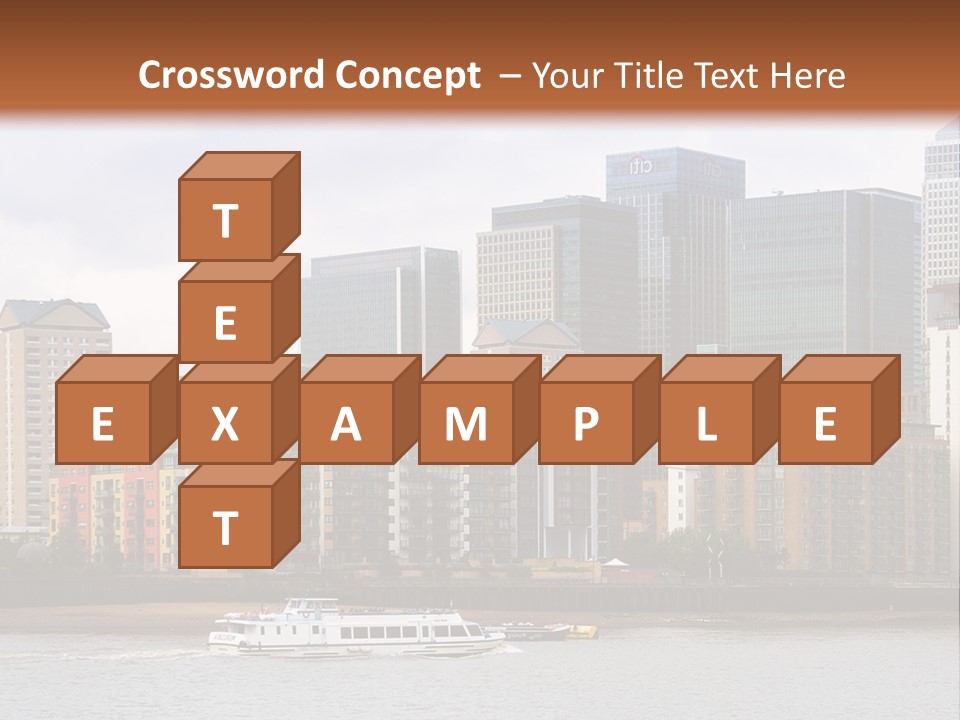 A Picture Of A City With A Sky Line In The Background PowerPoint Template