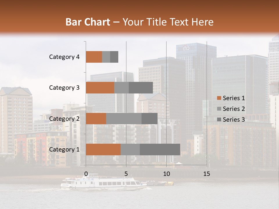 A Picture Of A City With A Sky Line In The Background PowerPoint Template