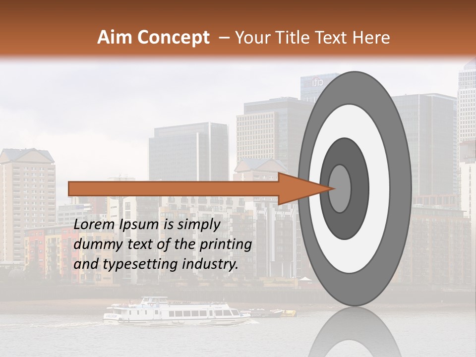 A Picture Of A City With A Sky Line In The Background PowerPoint Template