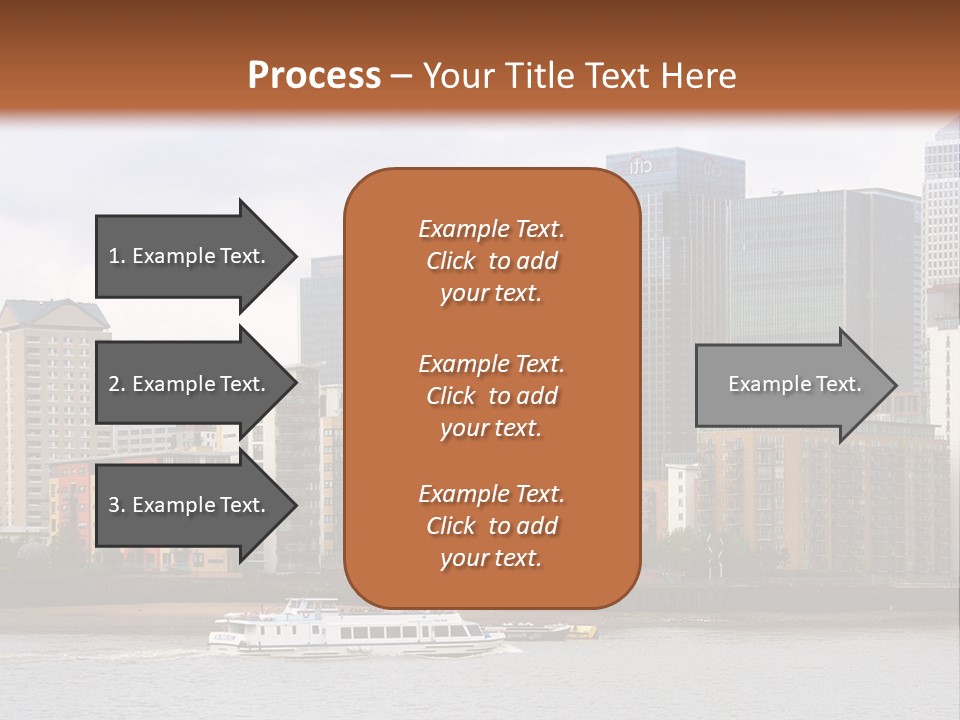 A Picture Of A City With A Sky Line In The Background PowerPoint Template