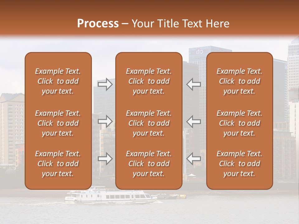 A Picture Of A City With A Sky Line In The Background PowerPoint Template