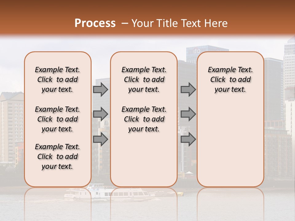 A Picture Of A City With A Sky Line In The Background PowerPoint Template