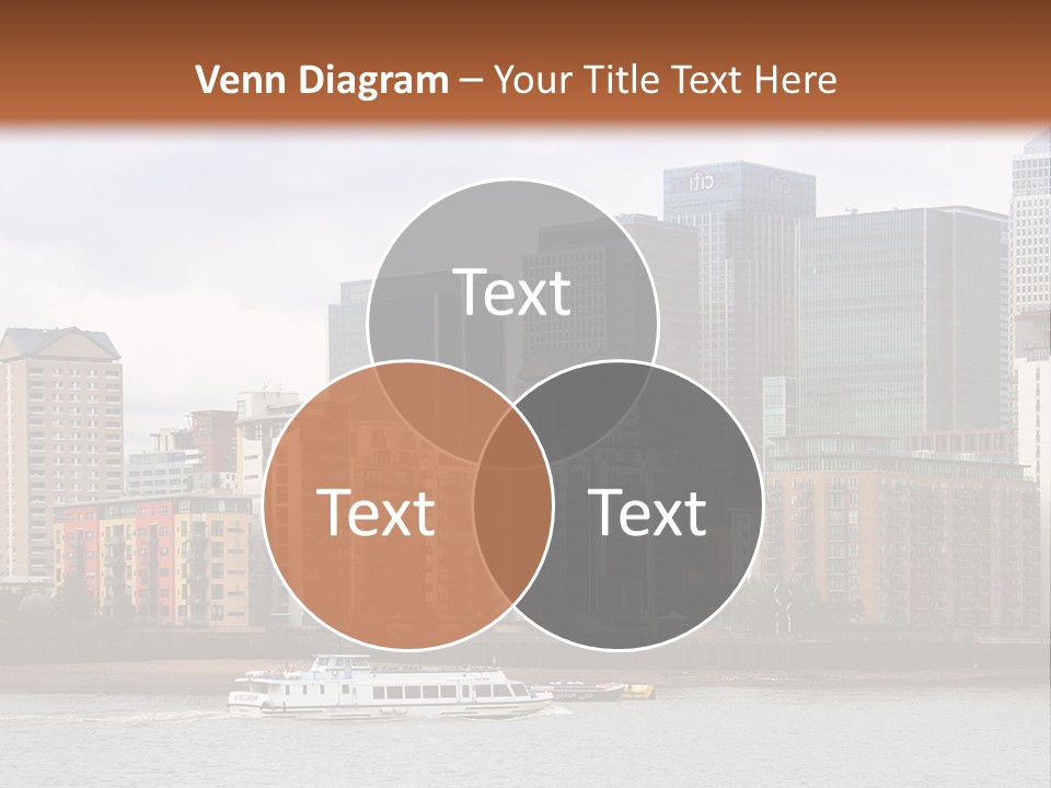 A Picture Of A City With A Sky Line In The Background PowerPoint Template