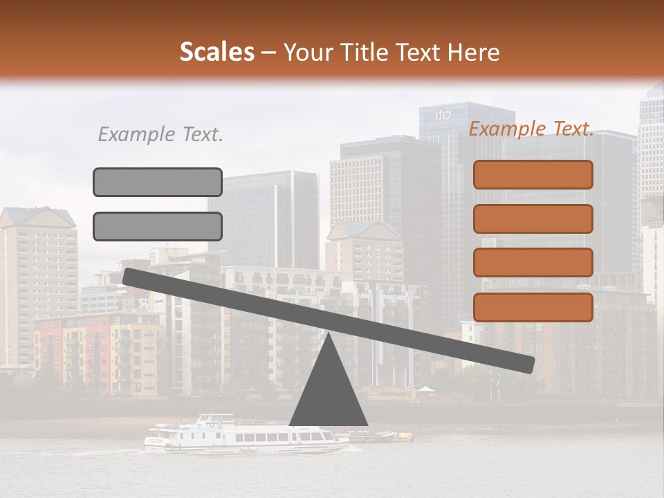 A Picture Of A City With A Sky Line In The Background PowerPoint Template