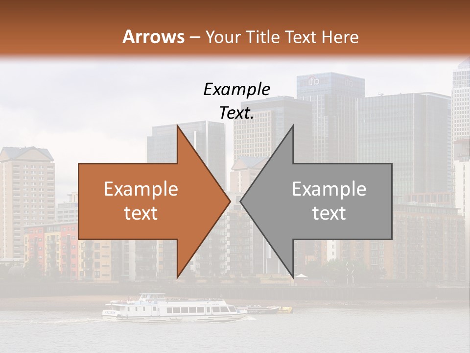 A Picture Of A City With A Sky Line In The Background PowerPoint Template