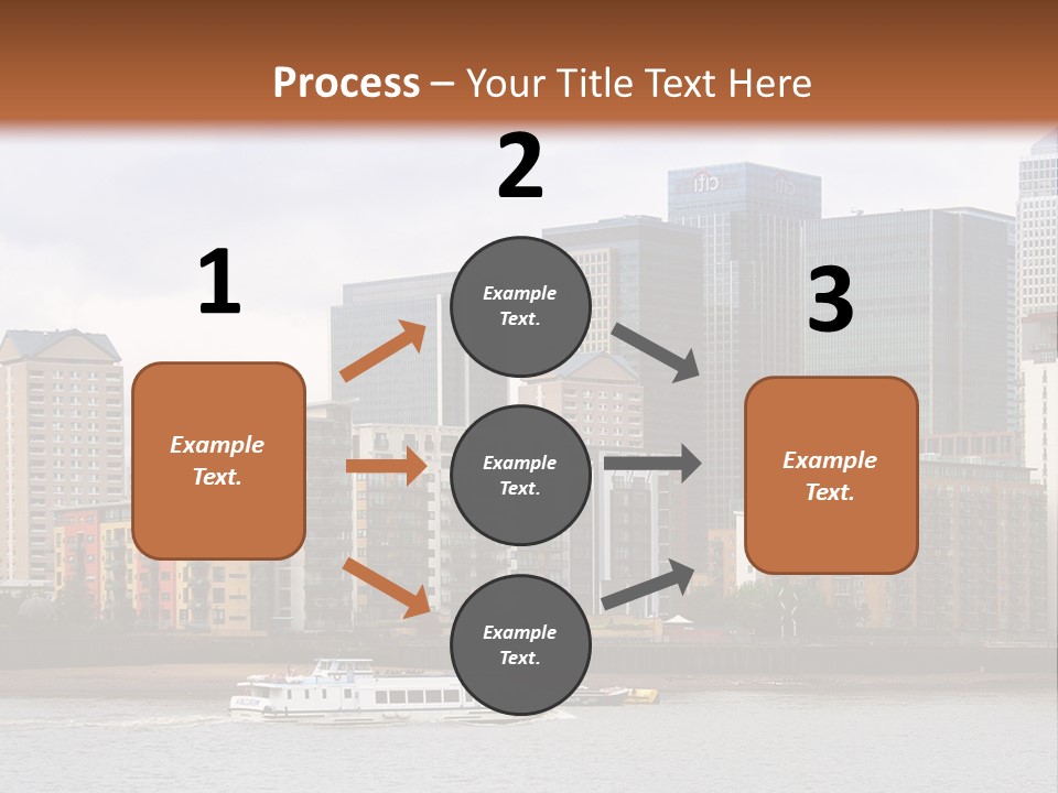 A Picture Of A City With A Sky Line In The Background PowerPoint Template