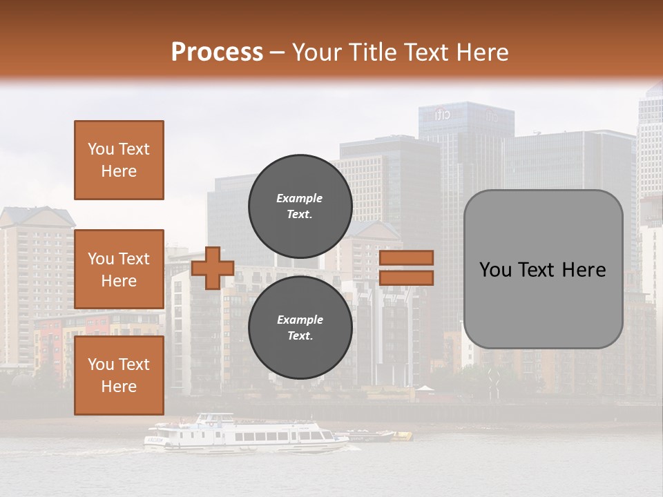 A Picture Of A City With A Sky Line In The Background PowerPoint Template