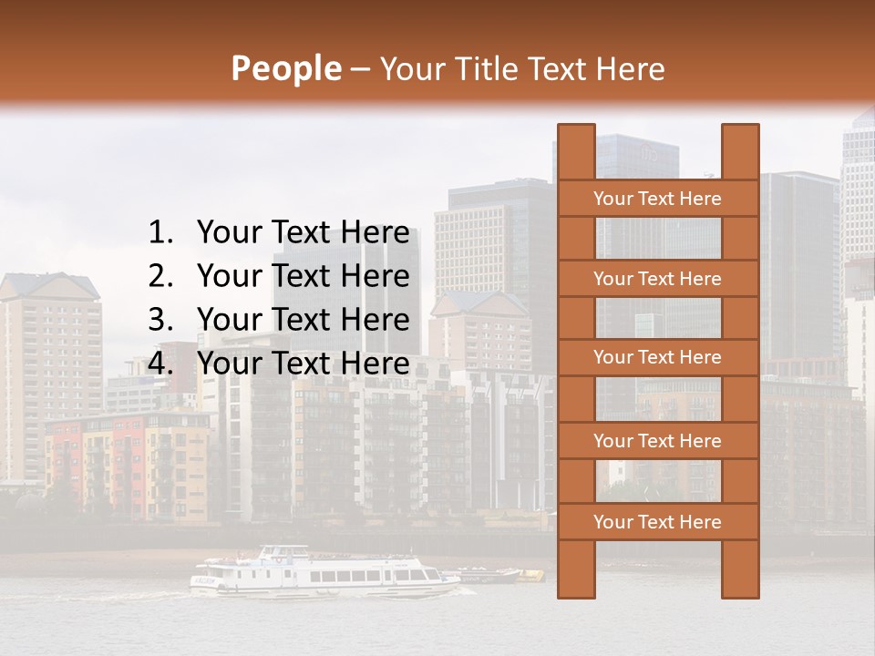 A Picture Of A City With A Sky Line In The Background PowerPoint Template