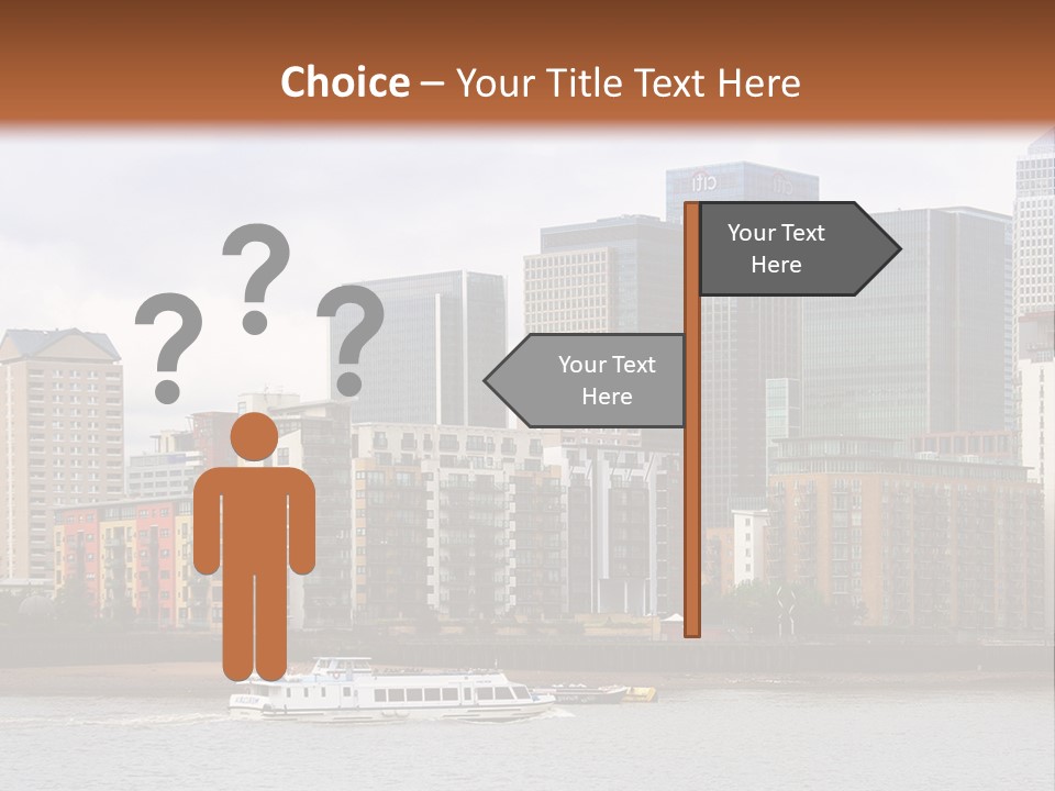 A Picture Of A City With A Sky Line In The Background PowerPoint Template