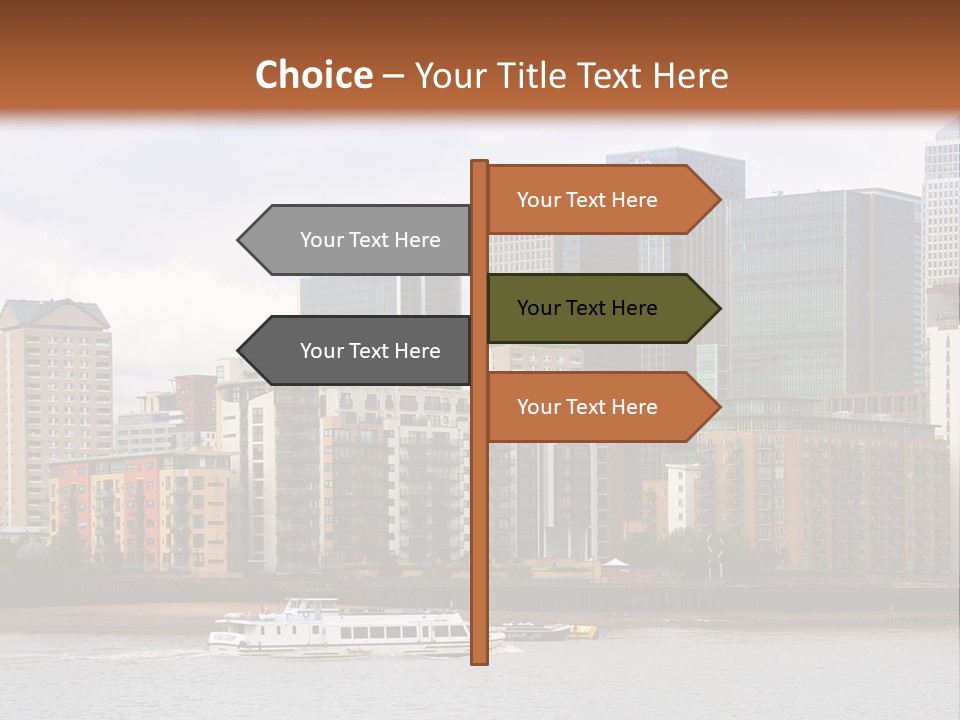 A Picture Of A City With A Sky Line In The Background PowerPoint Template