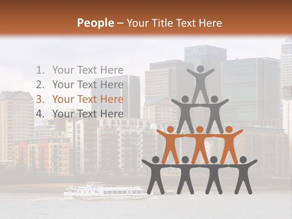 A Picture Of A City With A Sky Line In The Background PowerPoint Template