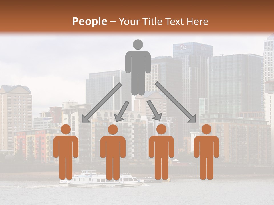 A Picture Of A City With A Sky Line In The Background PowerPoint Template