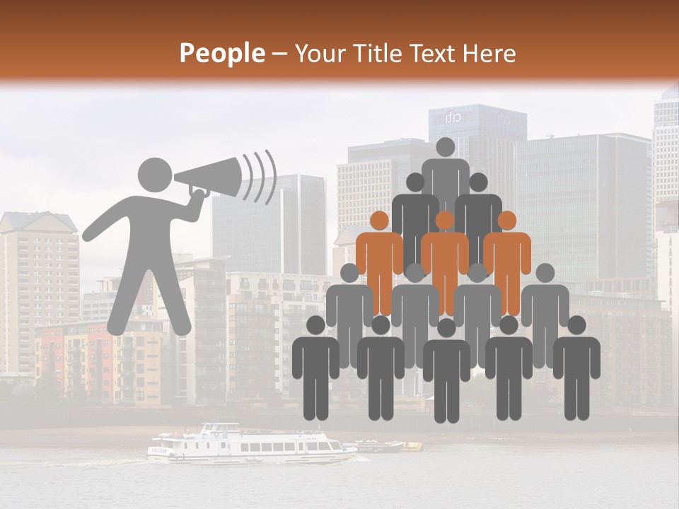 A Picture Of A City With A Sky Line In The Background PowerPoint Template