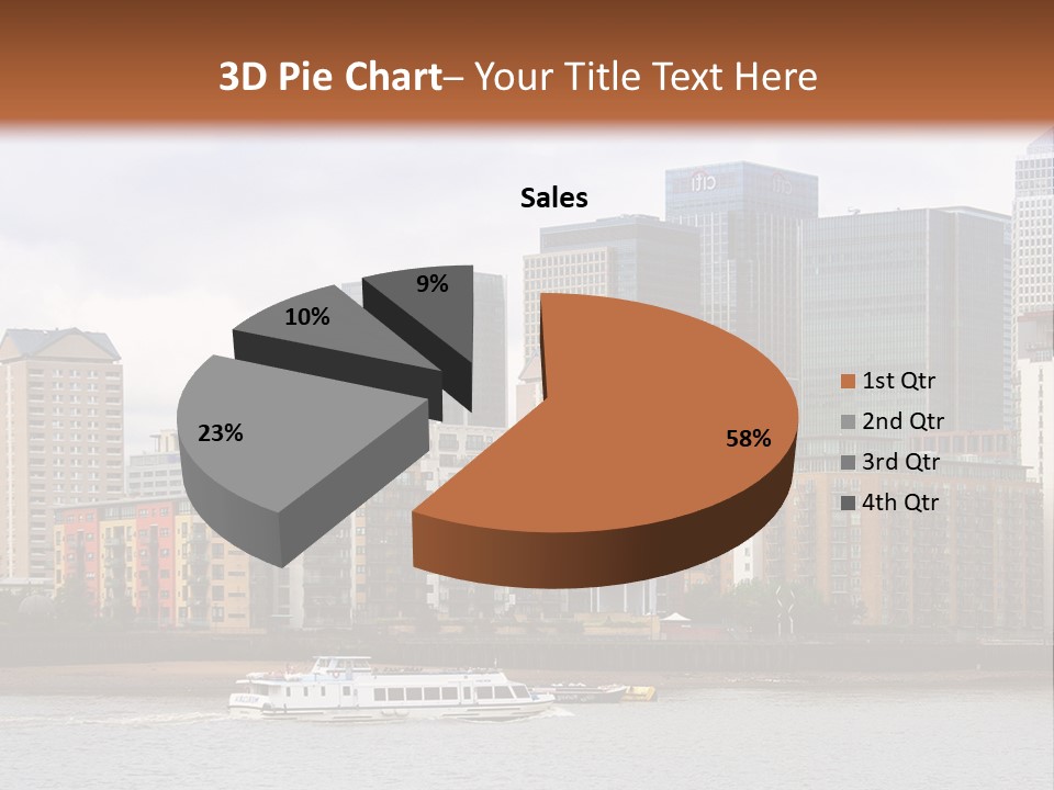 A Picture Of A City With A Sky Line In The Background PowerPoint Template