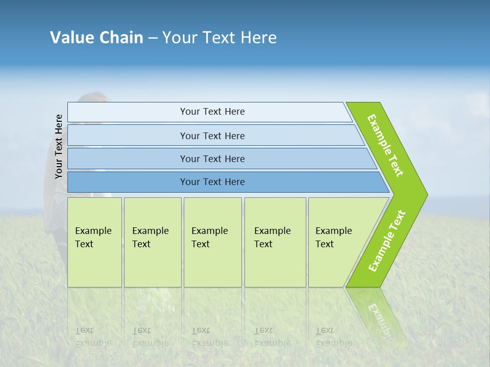 A Woman Holding A Child's Hand In A Field Of Grass PowerPoint Template