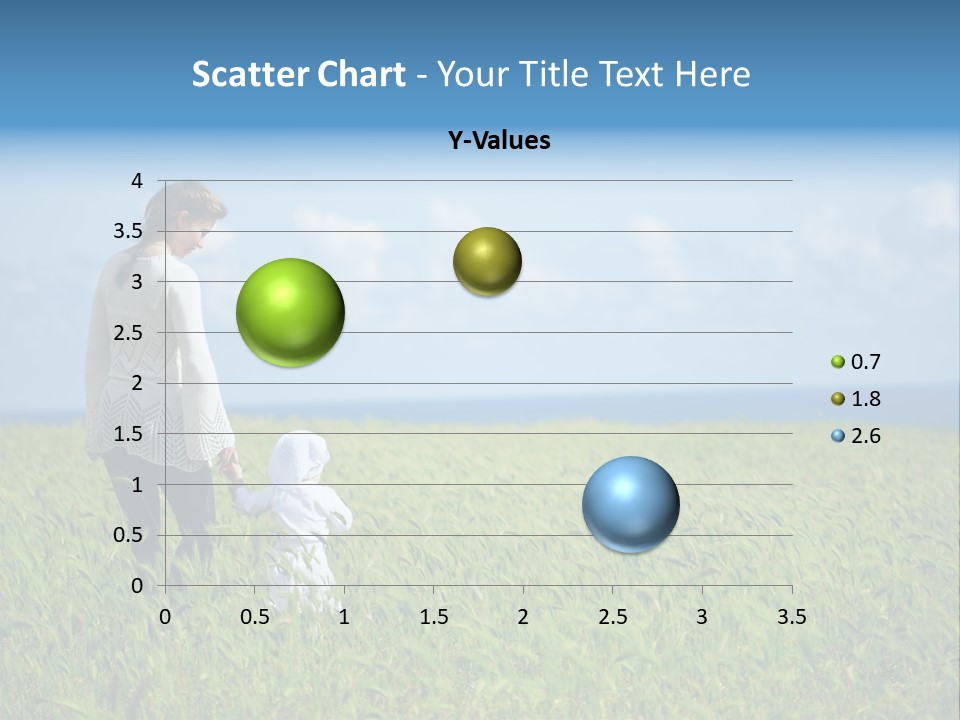 A Woman Holding A Child's Hand In A Field Of Grass PowerPoint Template