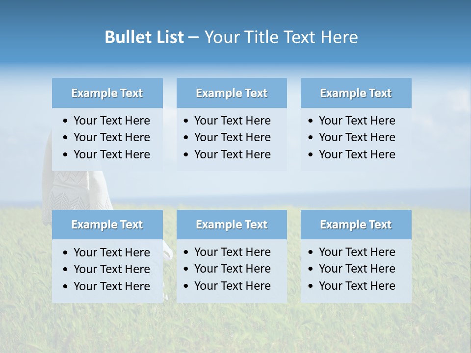 A Woman Holding A Child's Hand In A Field Of Grass PowerPoint Template