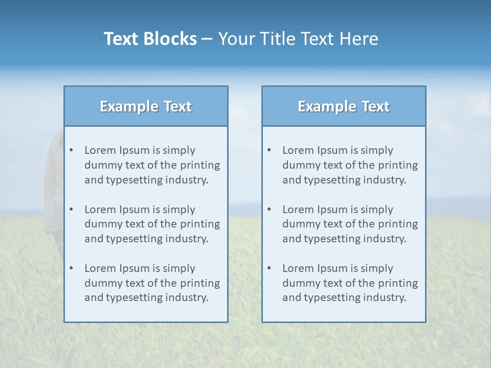 A Woman Holding A Child's Hand In A Field Of Grass PowerPoint Template