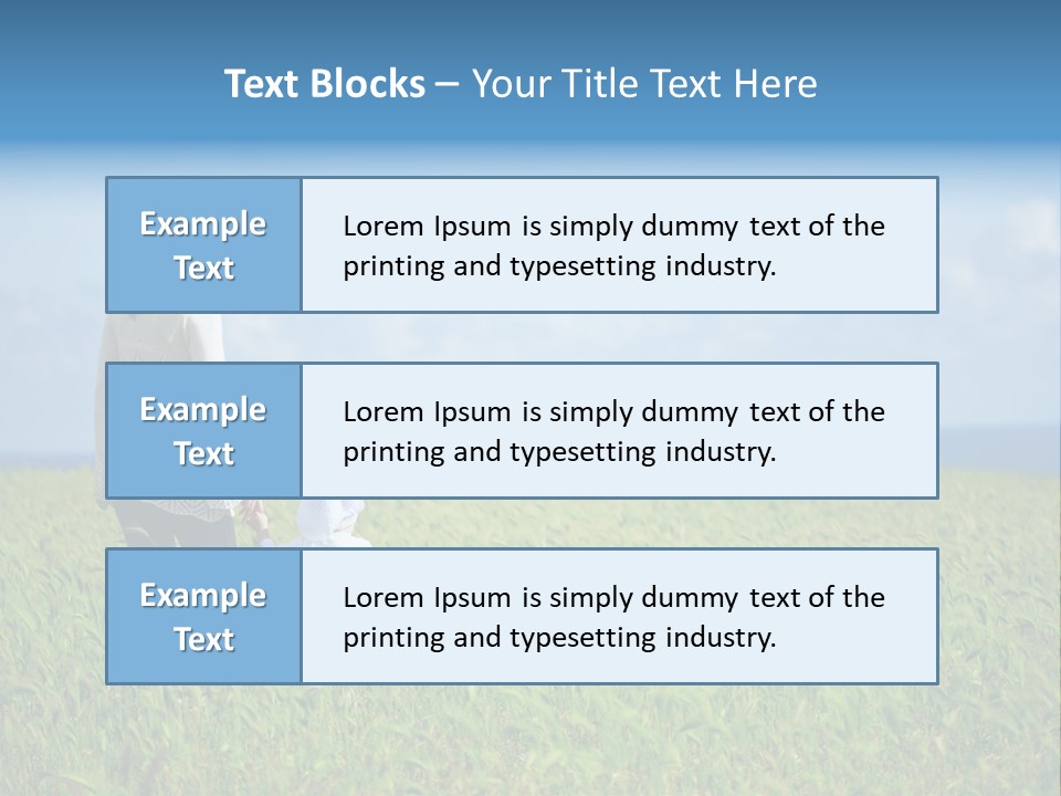 A Woman Holding A Child's Hand In A Field Of Grass PowerPoint Template