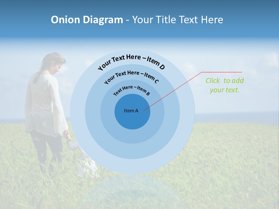 A Woman Holding A Child's Hand In A Field Of Grass PowerPoint Template