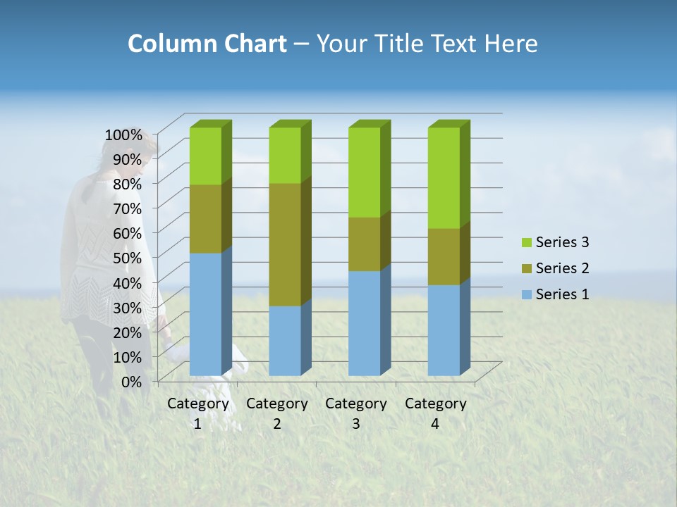 A Woman Holding A Child's Hand In A Field Of Grass PowerPoint Template