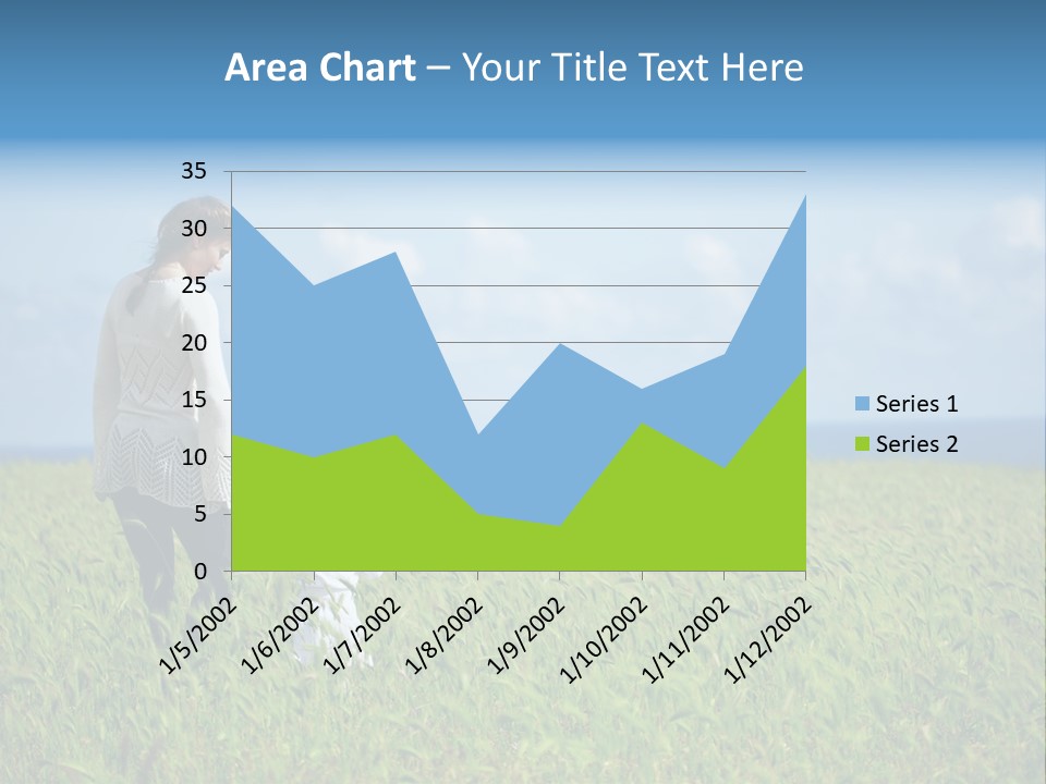 A Woman Holding A Child's Hand In A Field Of Grass PowerPoint Template
