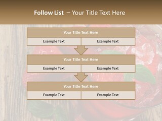 A Drink With Ice And Strawberries On A Wooden Table PowerPoint Template